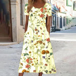 Robe Fleurie Découpe Flatteuse pour Femmes