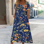 Robe Fleurie Découpe Flatteuse pour Femmes