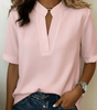 Blouse à Col en V et Détail Raffiné pour Femmes - Emilia Lane