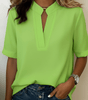 Blouse à Col en V et Détail Raffiné pour Femmes - Emilia Lane