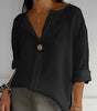 Blouse Ample à Col V et Manches Courtes pour Femme | Idéale pour le Quotidien