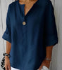 Blouse Ample à Col V et Manches Courtes pour Femme | Idéale pour le Quotidien