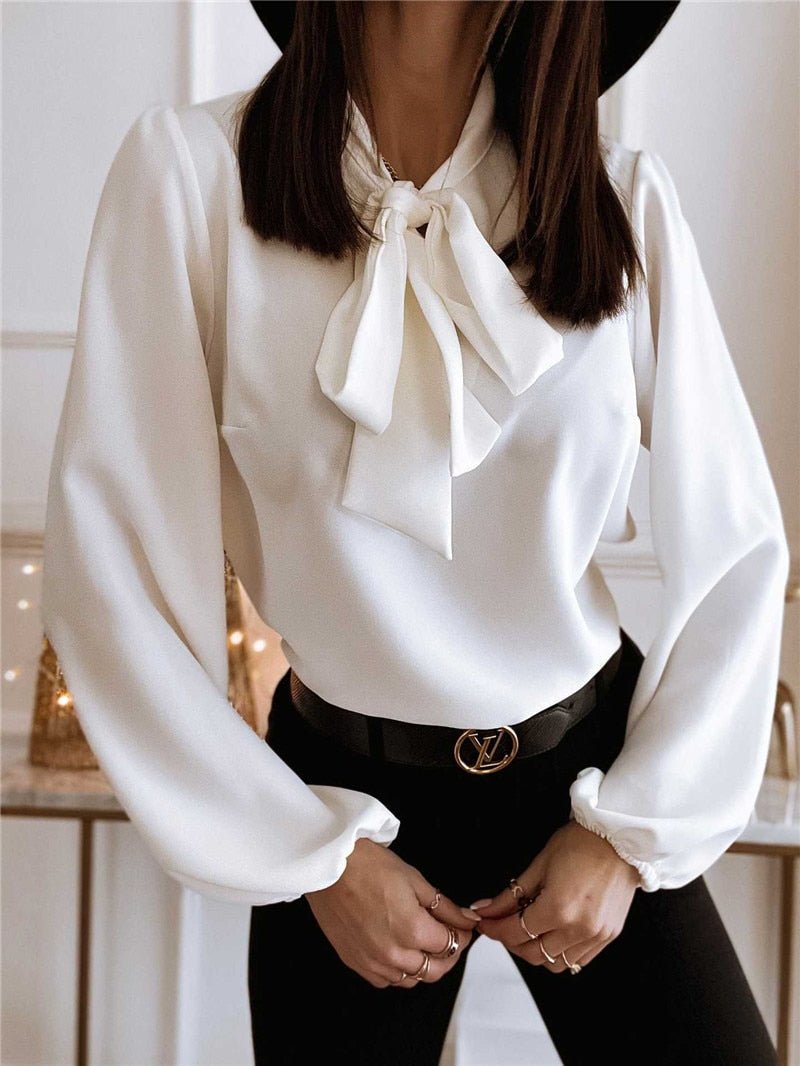 Blouse élégante à col noué pour Femme - Emilia Lane