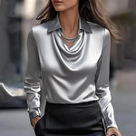 Blouse satinée pour femmes - Emilia Lane