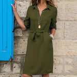 Robe-Blouse Ceinturée pour Femmes