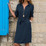 Robe-Blouse Ceinturée pour Femmes