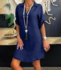 Robe Chemise Unie pour Femmes