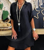 Robe Chemise Unie pour Femmes