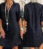 Robe Chemise Unie pour Femmes