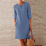 Robe Chemise Unie pour Femmes