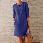 Robe Chemise Unie pour Femmes