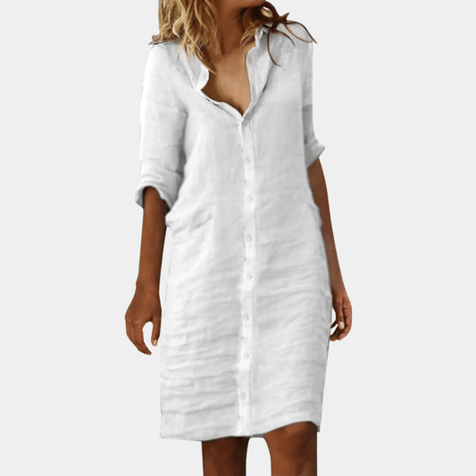 Robe Chemise avec Fermeture à Boutons pour Femmes