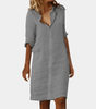 Robe Chemise avec Fermeture à Boutons pour Femmes