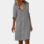 Robe Chemise avec Fermeture à Boutons pour Femmes