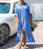 Robe Chemise à Fermeture à Boutons pour Femmes
