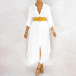 Robe Chemise Élégante avec Fermeture à Boutons pour Femmes