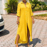 Robe Chemise à Fermeture à Boutons pour Femmes