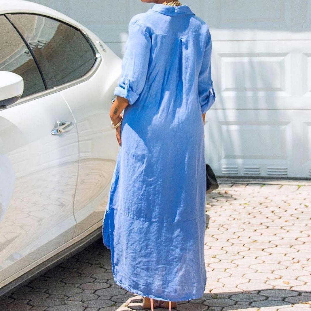 Robe Chemise à Fermeture à Boutons pour Femmes