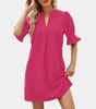 Robe Chemise Décolleté en V pour Femmes