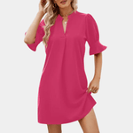 Robe Chemise Décolleté en V pour Femmes