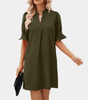 Robe Chemise Décolleté en V pour Femmes