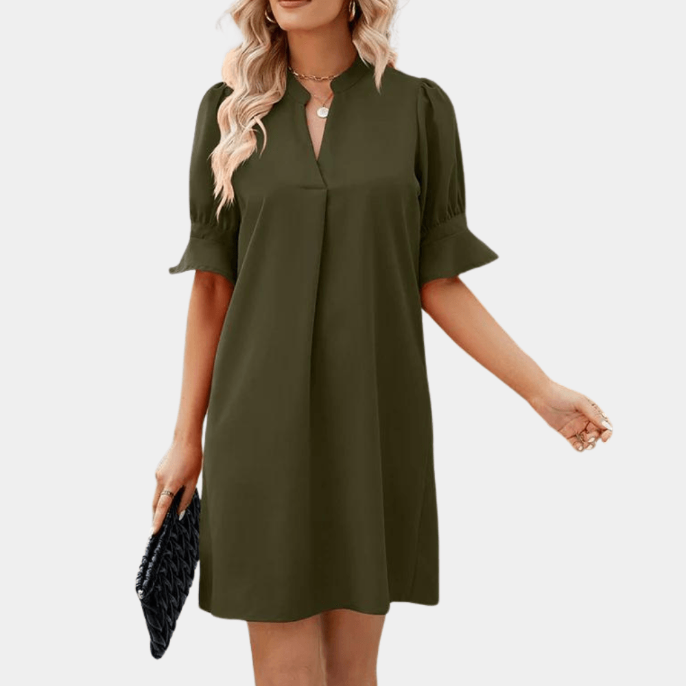 Robe Chemise Décolleté en V pour Femmes