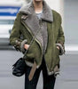 Blouson Aviateur en Suède Doublé de Fausse Fourrure pour Femmes - Emilia Lane