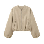Blouson Bomber Femme Col Rond pour Femmes - Emilia Lane
