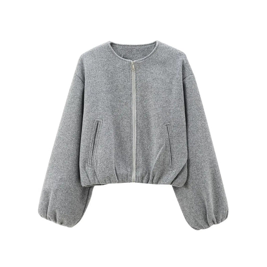Blouson Bomber Femme Col Rond pour Femmes - Emilia Lane