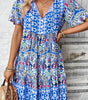 Robe Bohème à Nœud et Volants pour Femmes