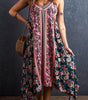 Robe d'Été Longue en Patchwork de Fleurs pour Femmes