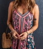 Robe d'Été Longue en Patchwork de Fleurs pour Femmes