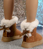 Bottes d'Hiver Fourrure Synthétique pour Femmes