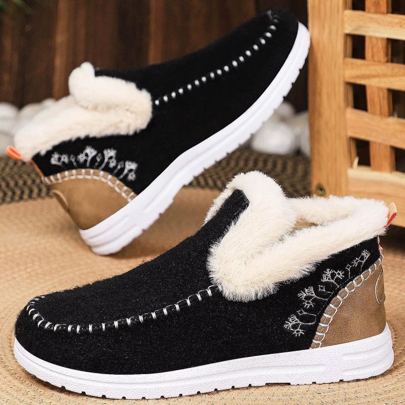 Casual Ankle Boots Lined with Faux Fur for Women