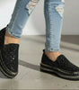 Mocassins à Plateforme Pailletée pour Femmes