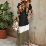 Robe maxi multicolore décontractée pour femmes