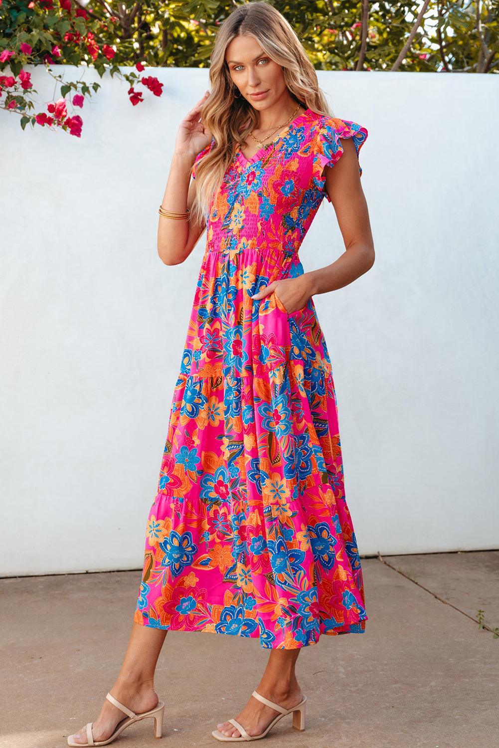Robe Bohème à Fleurs pour Femmes