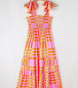 Robe Maxi Boho à Carreaux pour Femmes