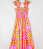 Robe Maxi Boho à Carreaux pour Femmes