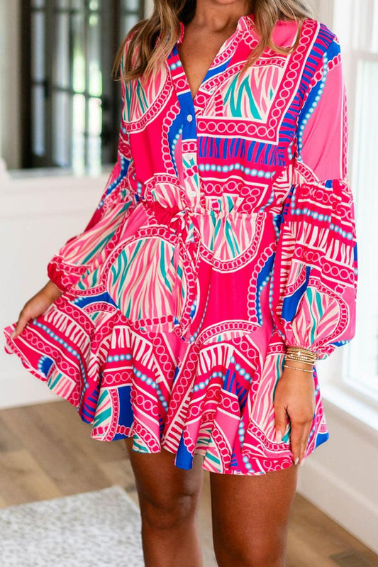 Robe Boho Manches Bouffantes pour Femmes