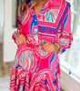 Robe Boho Manches Bouffantes pour Femmes