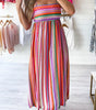 Robe Maxi Boho Fines Bretelles pour Femmes