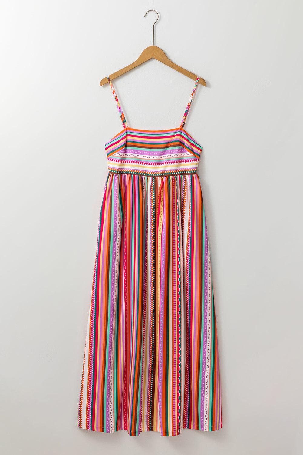 Robe Maxi Boho Fines Bretelles pour Femmes