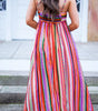 Robe Maxi Boho avec Fines Bretelles pour Femmes