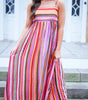 Robe Maxi Boho avec Fines Bretelles pour Femmes