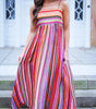 Robe Maxi Boho Fines Bretelles pour Femmes
