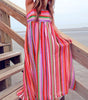 Robe Maxi Boho Fines Bretelles pour Femmes