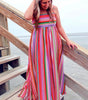 Robe Maxi Boho Fines Bretelles pour Femmes