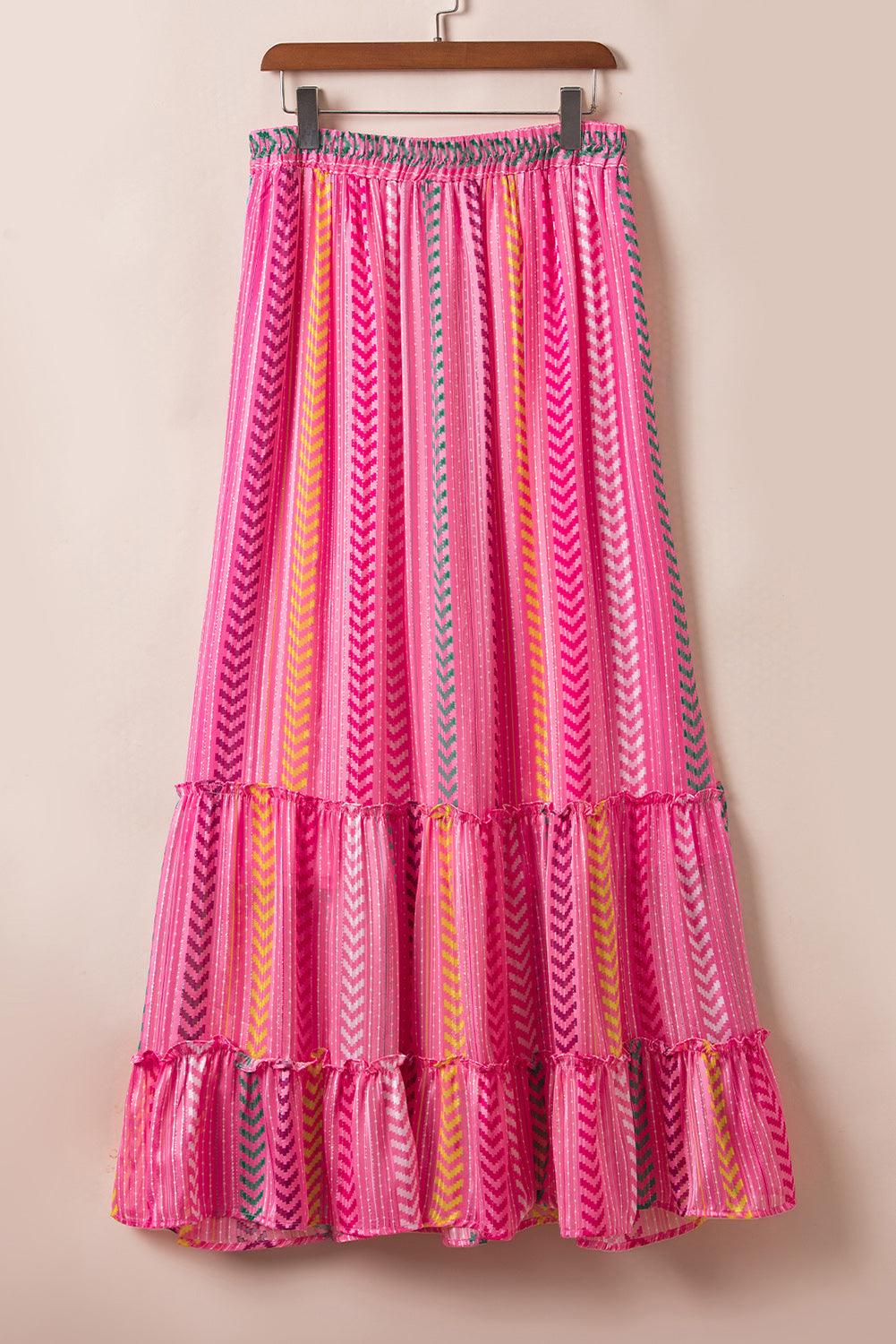 Jupe Maxi Boho avec Franges pour Femmes