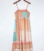 Robe Boho Patchwork Col Carré pour Femmes
